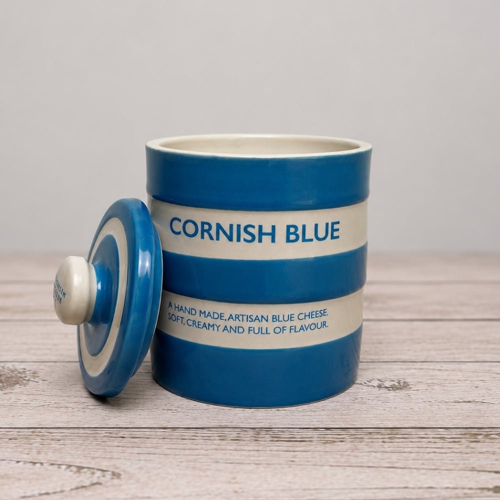 Cornish Blue Pot (Empty) - cornishblue-pot - Pot - The Cornish Cheese Co