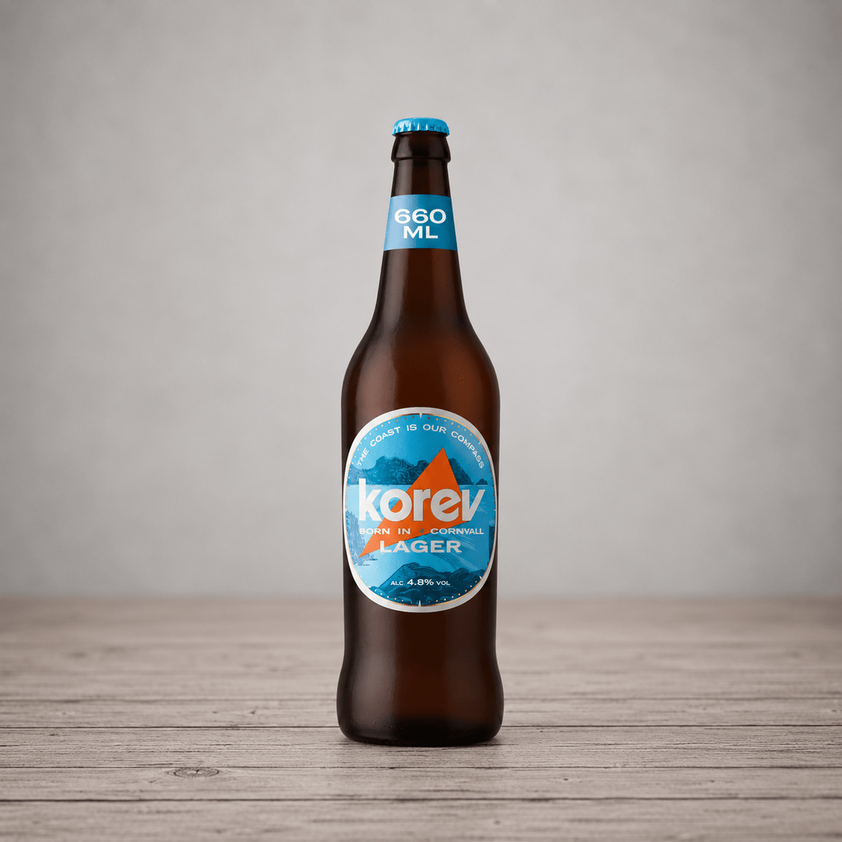 Korev Lager (500ml) - st-austell-brewery-korev-500 - The Cornish Cheese Co