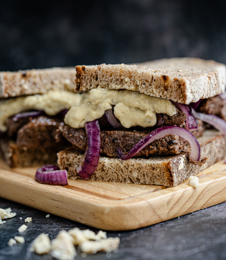 Cornish Blue steak sandwich recipe