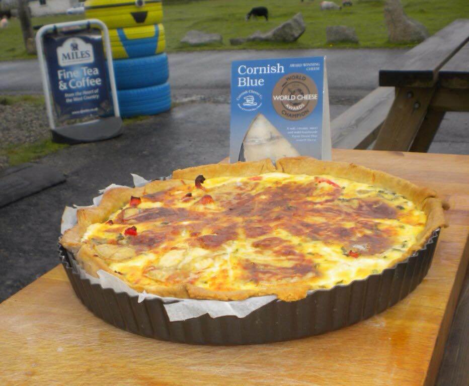 Cornish Blue and red pepper tart recipe - The Cornish Cheese Co