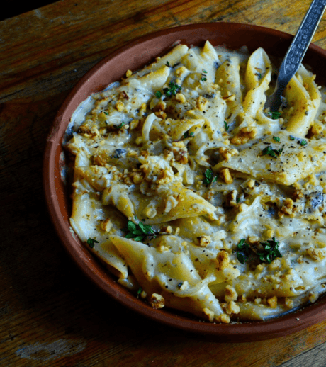 Cornish Blue and sweet onion penne recipe - The Cornish Cheese Co