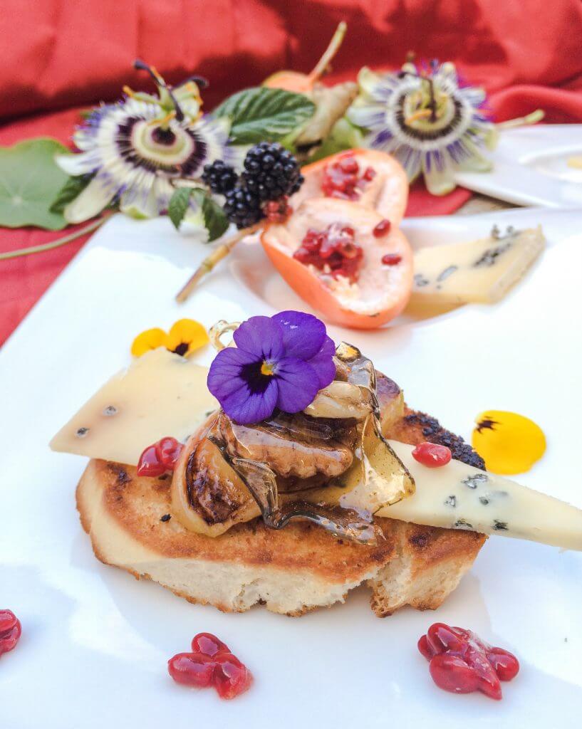 Cornish Blue, honey walnut bruschetta recipe - The Cornish Cheese Co
