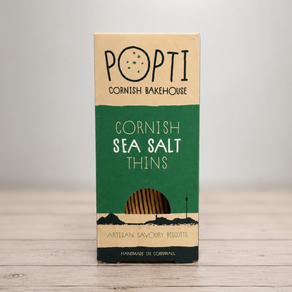 Popti Cornish Sea Salt Savoury Thins