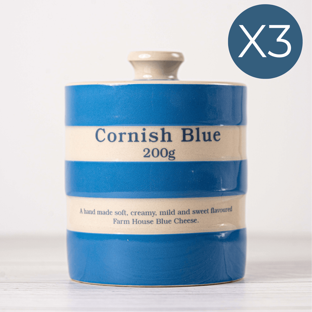 Cornish Blue Pot Bundle - cornishblue - potx3 - The Cornish Cheese Co