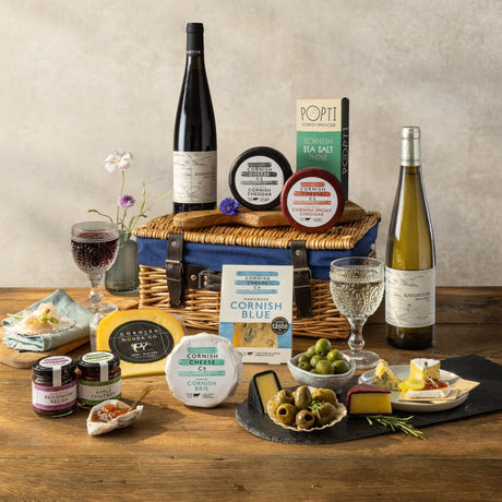 Cornish Wine & Cheese Sharing Hamper - gift-cornish-wine-and-cheese-sharing-hamper - Hamper - The Cornish Cheese Co