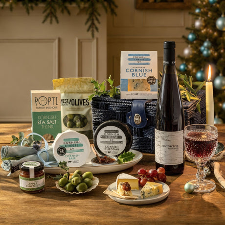 Indulgent Wine & Cheese Hamper - gift-luxury-wine-and-cheese-hamper - Hamper - The Cornish Cheese Co