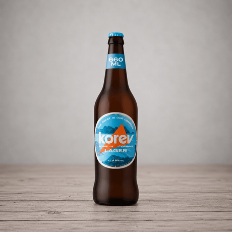 Korev Lager (500ml) - st-austell-brewery-korev-500 - The Cornish Cheese Co