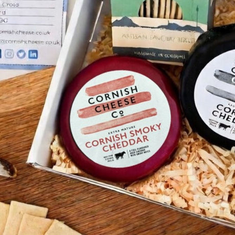 New Cornish Smoky Cheddar - smokycheddar-0.250 - The Cornish Cheese Co