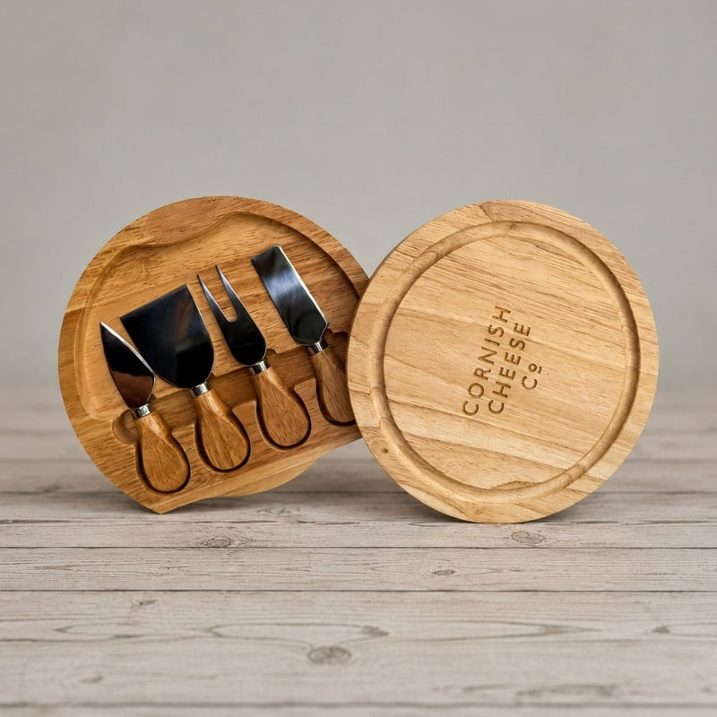 Wooden Cheeseboard & Cheese Knife Set - wooden-cheeseboard-and-cheese-knife-set - Cheeseboard - The Cornish Cheese Co
